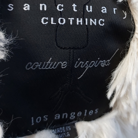 Sanctuary clothing LA couture inspired coat small fur lined - Picture 3 of 12